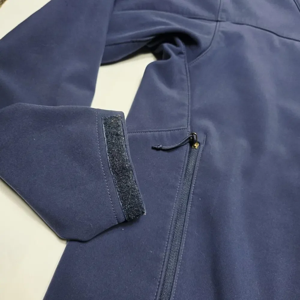 The North Face TNF Apex Men's Softshell Jacket Navy Blue Full Zip Size Small